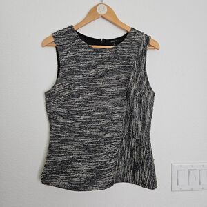 Halogen structured tweed sleeveless blouse, women's size petite medium